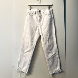 Pistola size 28 White distressed Women's ankle Jeans